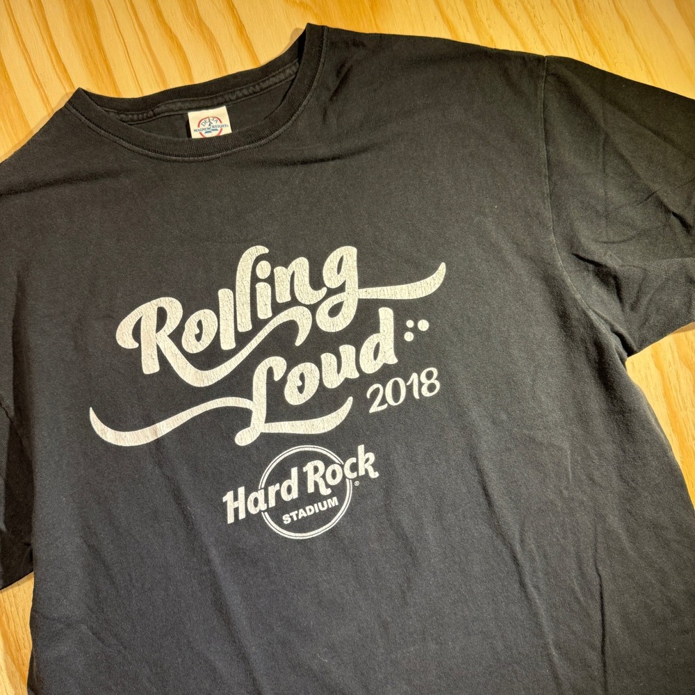 Delta Unisex Rolling Loud Miami Lineup Graphic Hip Hop Festival Tee Black XL - Picture 3 of 7